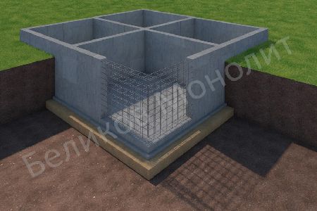 Цокольный фундамент