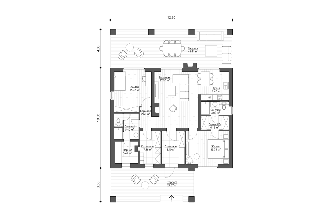 Планировочное решение 106 м²