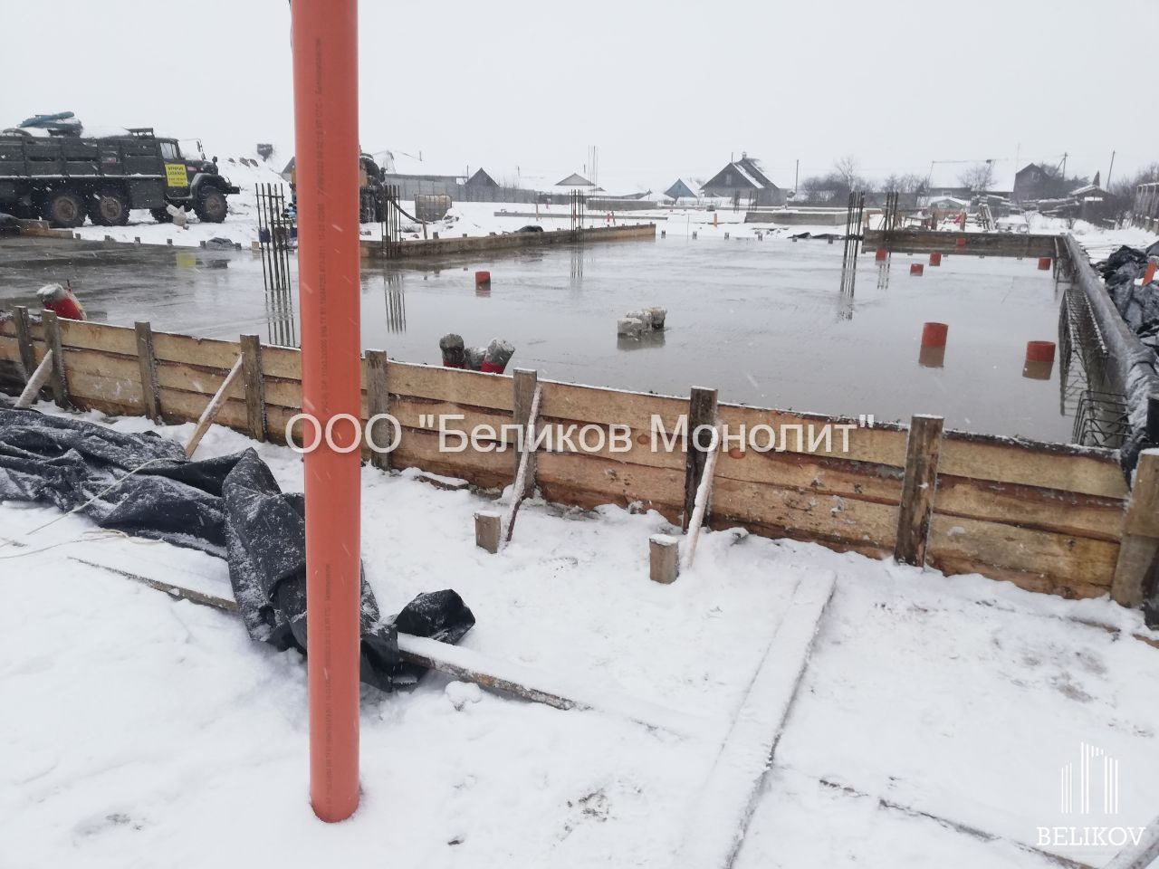 зимнее строительство дома