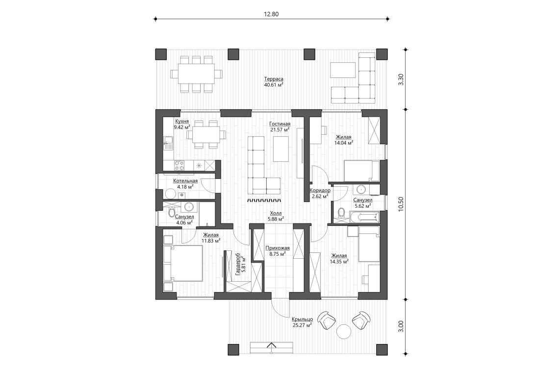 Клиентское решение 5 - 108 м²