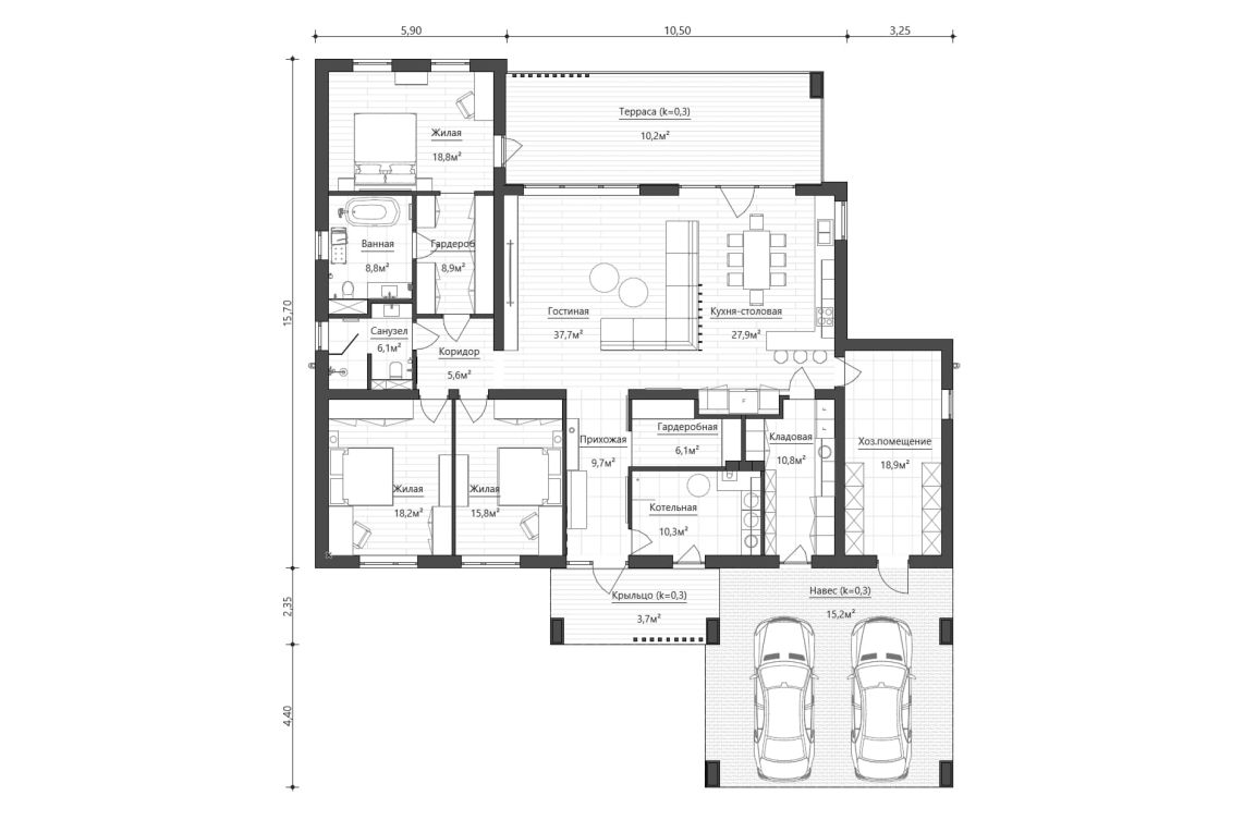 Клиентское решение 1 - 204 м²