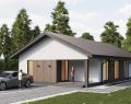 Кварцит с двускатной кровлей 64 м²