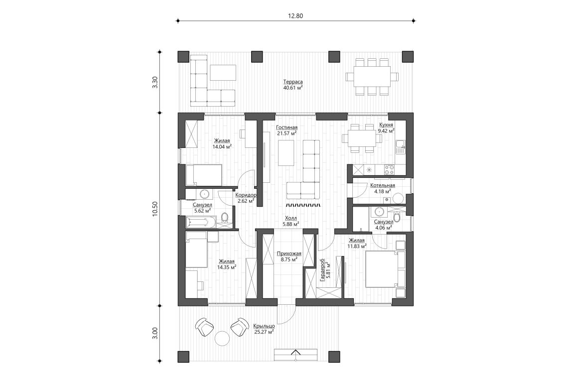 Клиентское решение 5 - 108 м²