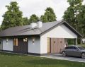 Кварцит с двускатной кровлей 64 м²