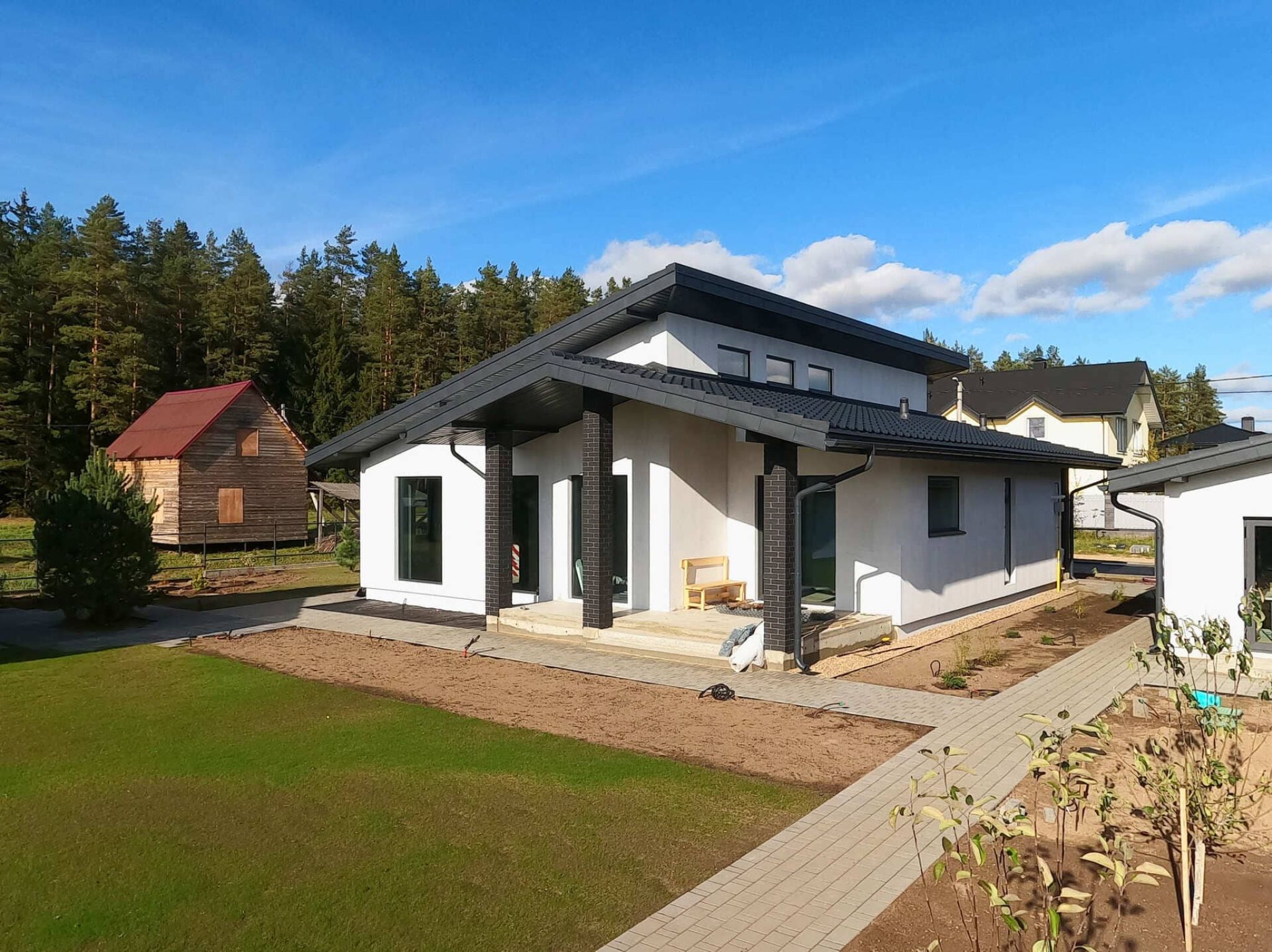 Готовый дом по отработанному проекту с фасадной отделкой