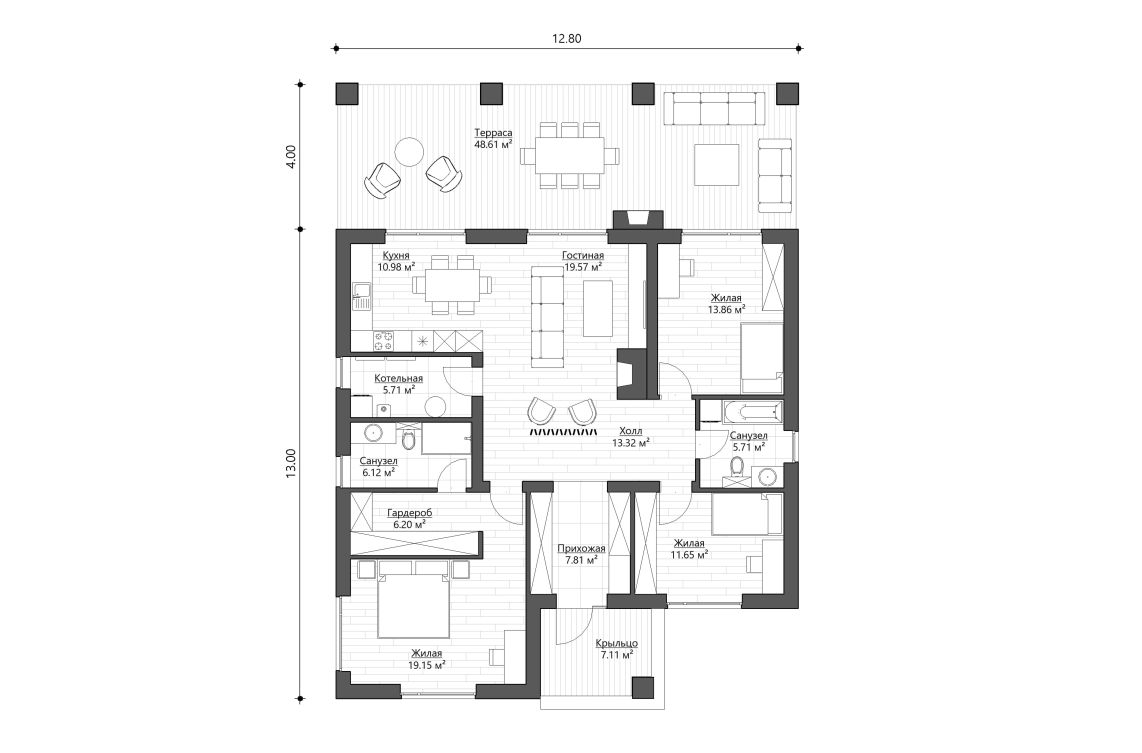 Клиентское решение 2 - 120 м²